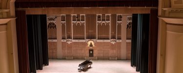 View of the Merrill stage from seat Balcony 2 Row D Seat 13