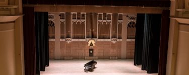 View of the Merrill stage from seat Balcony 3 Row D Seat 4