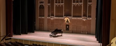 View of the Merrill stage from seat Grand Tier 2 Row C Seat 9