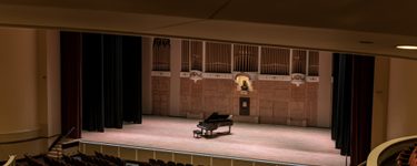 View of the Merrill stage from seat Grand Tier 2 Row G Seat 4