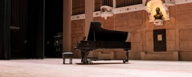 View of the Merrill stage from seat Orchestra 1 Row C Seat 4