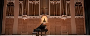 View of the Merrill stage from seat Orchestra 2 Row K Seat 8