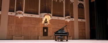 View of the Merrill stage from seat Orchestra 3 Row H Seat 5